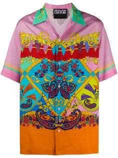 Versace Jeans Couture Baroque print short-sleeved shirt