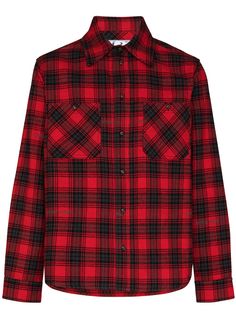 Off-White stencil flannel check shirt
