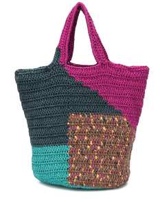M Missoni patchwork woven shopper tote
