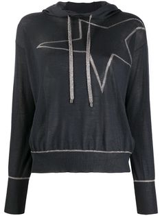 Lorena Antoniazzi star embroidered hoodie