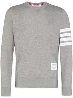 Thom Browne four stripe cotton sweatshirt