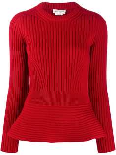 Alexander McQueen peplum hem knitted jumper