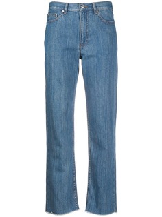 A.P.C. прямые джинсы с бахромой