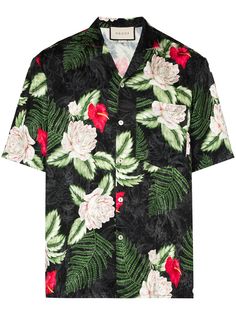 Gucci рубашка с цветочным принтом