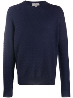 Canali свитер с круглым вырезом и узором
