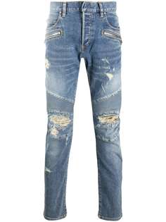 Balmain джинсы кроя слим с эффектом потертости