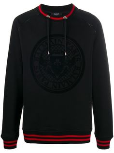 Balmain толстовка с кулиской и логотипом