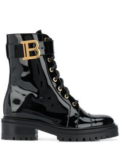 Balmain лакированные ботильоны Ranger