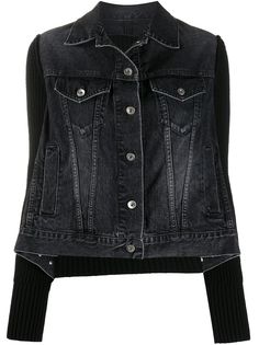 Sacai ribbed denim jacket