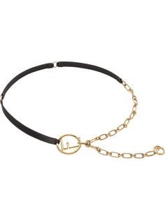 Fendi chain calf leather belt