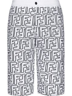 Fendi плавки-шорты с логотипом FF