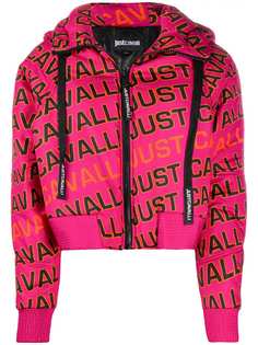 Just Cavalli logo print puffer jacket
