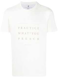 Brunello Cucinelli футболка Practice What You Preach