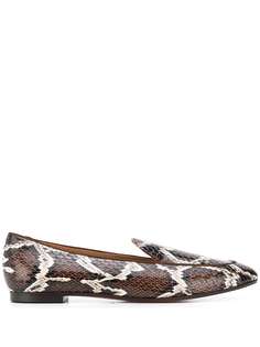 Aquazzura snakeskin-effect loafers