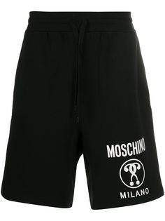 Moschino спортивные шорты с принтом Double Question Mark