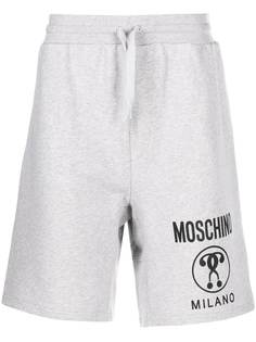 Moschino спортивные шорты с принтом Double Question Mark