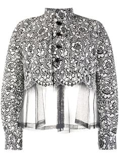 Comme Des Garçons Noir Kei Ninomiya куртка в стиле милитари с кружевом