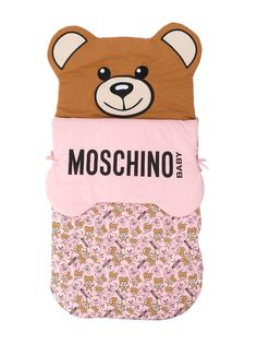 Moschino Kids конверт Teddy Bear с логотипом