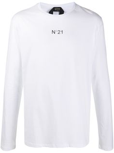 Nº21 футболка с длинными рукавами и логотипом
