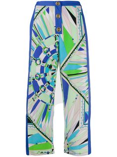 Emilio Pucci укороченные брюки Bes с принтом