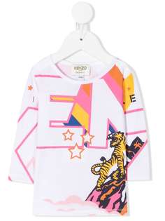 Kenzo Kids топ с графичным принтом Tiger