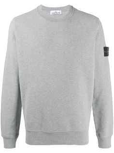 Stone Island толстовка с нашивкой-логотипом