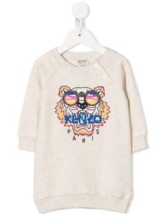 Kenzo Kids платье-толстовка с вышивкой Tiger