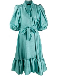 Stine Goya textured sateen wrap dress