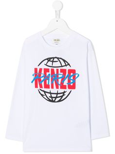 Kenzo Kids топ с графичным принтом