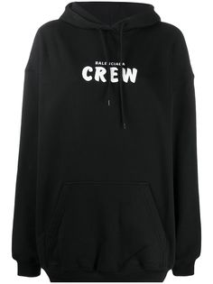 Balenciaga Crew print oversized hoodie