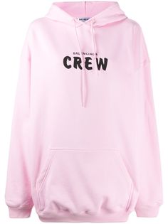 Balenciaga Crew print oversized hoodie