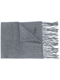 Mulberry embroidered logo cashmere scarf