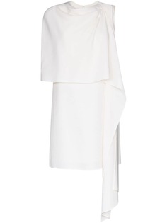 Oscar de la Renta draped wool mini dress