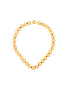 Jil Sander gold tone sphere necklace