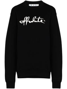 Off-White logo detail cotton sweatshirt