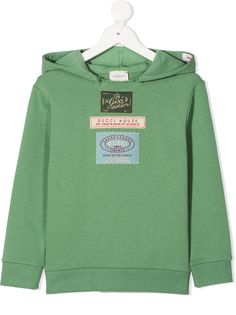 Gucci Kids logo patch detail hoodie