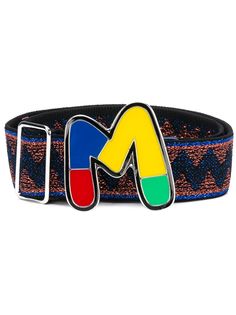 M Missoni enamel logo belt