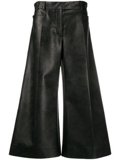Stella McCartney брюки широкого кроя из искусственной кожи