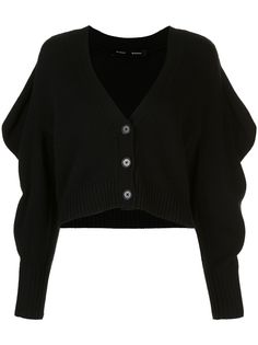 Proenza Schouler укороченный кардиган с драпировкой на рукавах