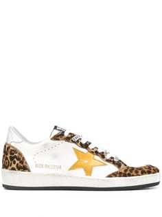 Golden Goose кеды Ball Star с леопардовым принтом