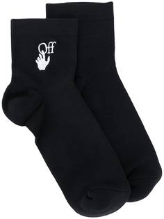 Off-White носки с вышивкой