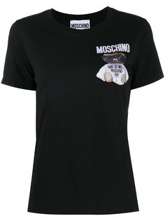 Moschino футболка с вышивкой Teddy Bear