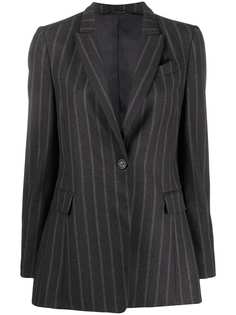 Brunello Cucinelli блейзер в тонкую полоску