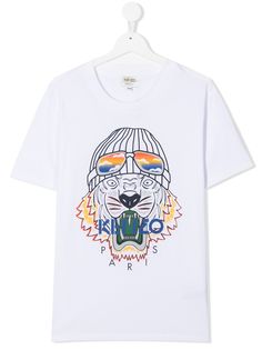 Kenzo Kids футболка с принтом Tiger