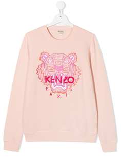 Kenzo Kids толстовка с вышивкой Tiger