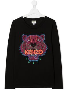 Kenzo Kids футболка с принтом Tiger