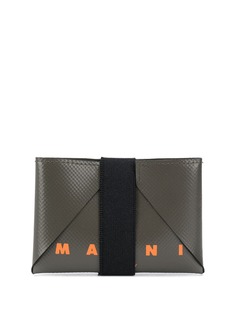 Marni logo print strap detail cardholder