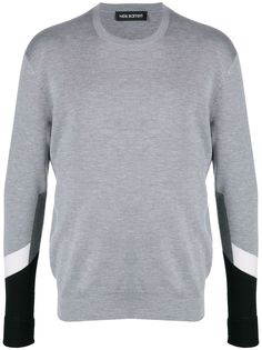 Neil Barrett panelled knitted jumper