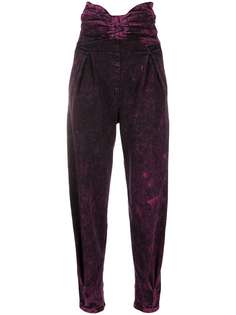 RedValentino marbled bow detail high-waisted trousers