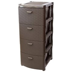 Комод IDEA Ротанг 4 секции М 2812